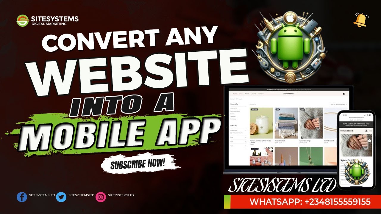 how to build a mobile application - android APK using (web to app builder)
