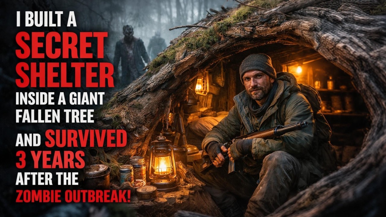 I Built a Secret Shelter Inside a Giant Fallen Tree and Survived 3 Years After the Zombie Outbreak