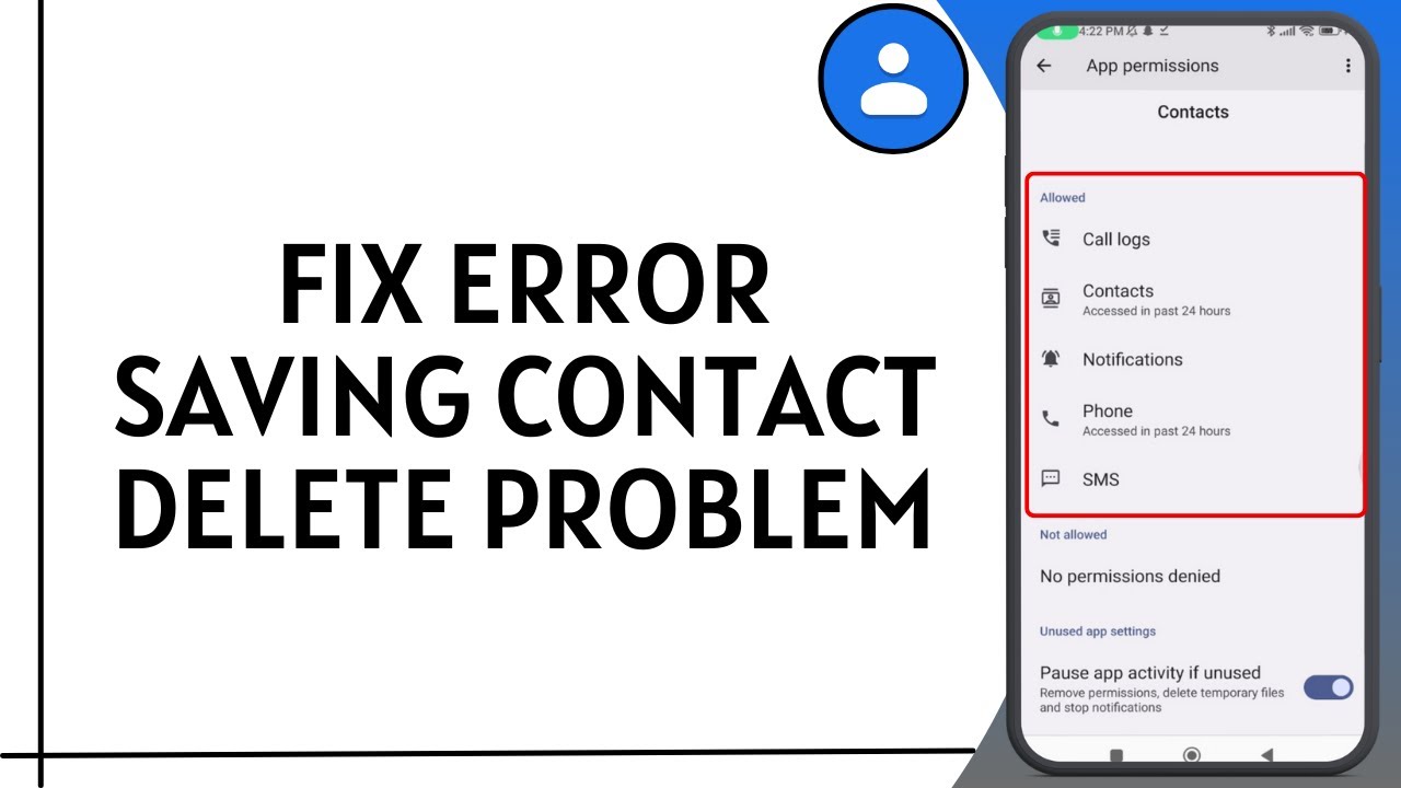 How to Fix Error Saving Contact Delete Problem on Android | Complete Guide
