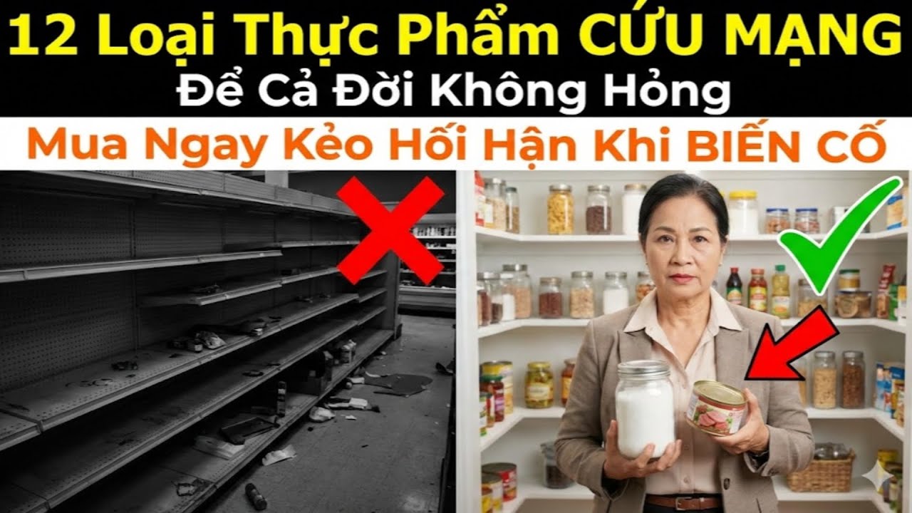 12 Loại Thực Phẩm Tích Trữ CẢ ĐỜI KHÔNG HỎNG, Bí Kíp Sinh Tồn Cứu Mạng Khi Thế Giới HỖN LOẠN