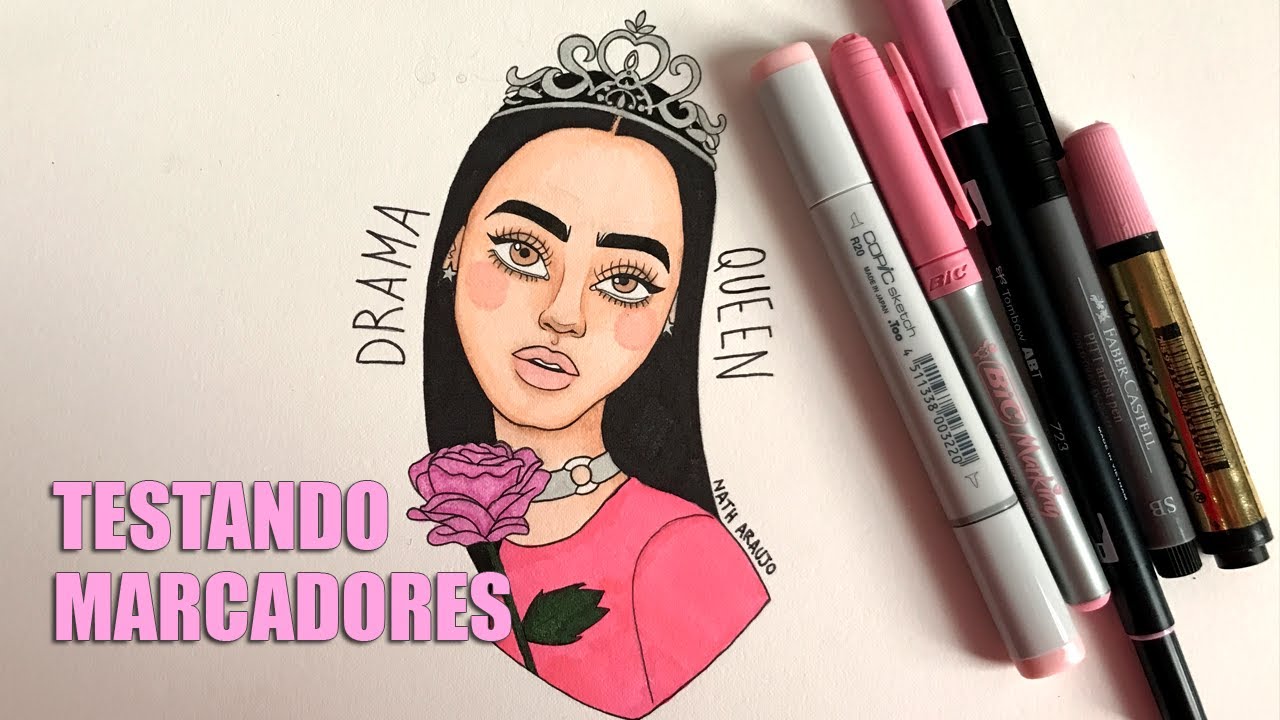 DESENHA E FALA | TESTANDO MARCADORES | Nath Araújo