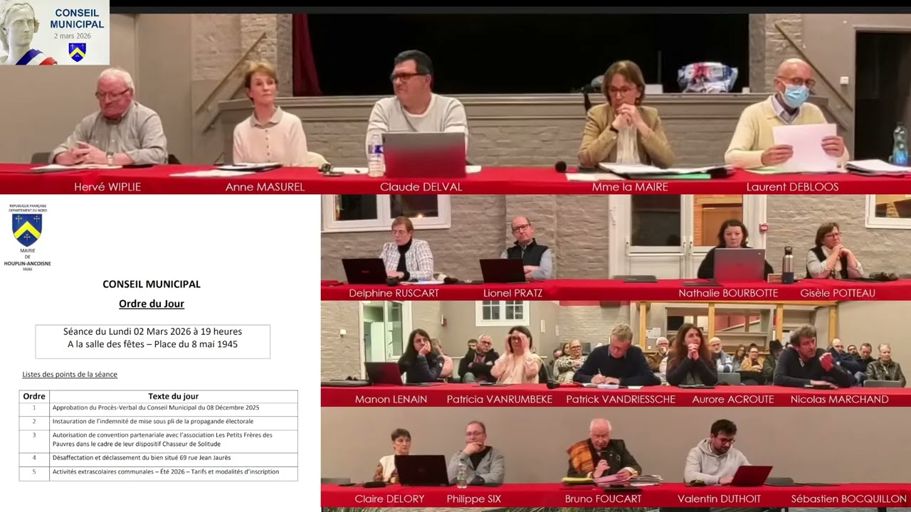 Conseil Municipal du 2 mars 2026