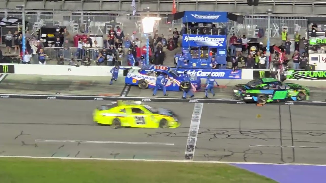 I AM HERE LIVE DOING COMMENTARY ON THE NASCAR XFINITY RACE AT DAYTONA 