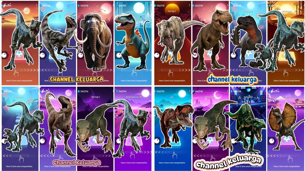 Jurassic world velociraptor vs tyrannosaurus rex vs indoraptor vs dilophosaurus 