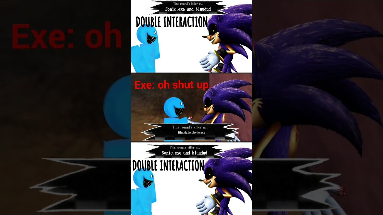 FORSAKEN DOUBLE INTERACTION | forsaken sonic.exe and bluudud interaction