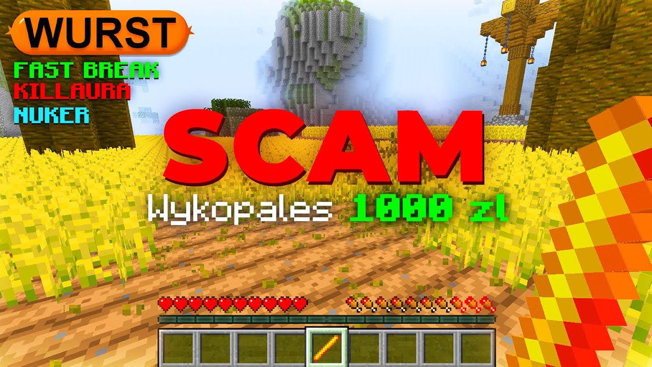 CHEATUJE NA SCAM SERWERZE YOUTUBERA W MINECRAFT....