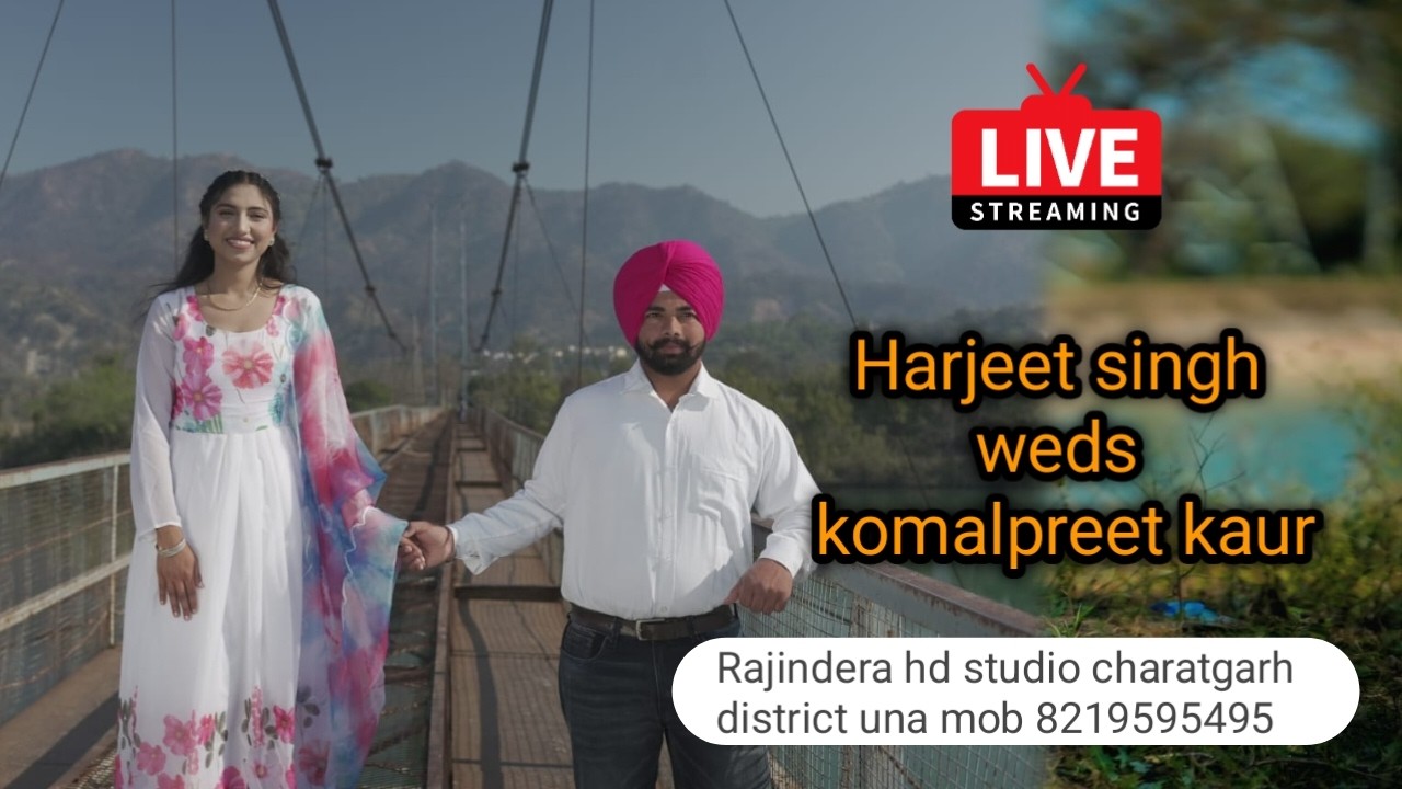 Live Wedding Ceremony - Harjeet singh weds komalpreet kaur (Rajindera Studio Dehla HP 82195-95495