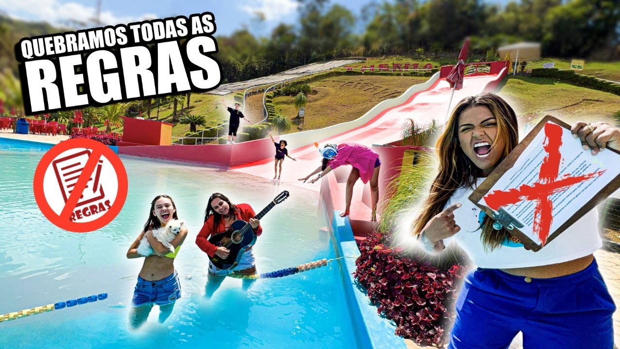 QUEBRAMOS TODAS AS REGRAS NO PARQUE AQUÁTICO!!!