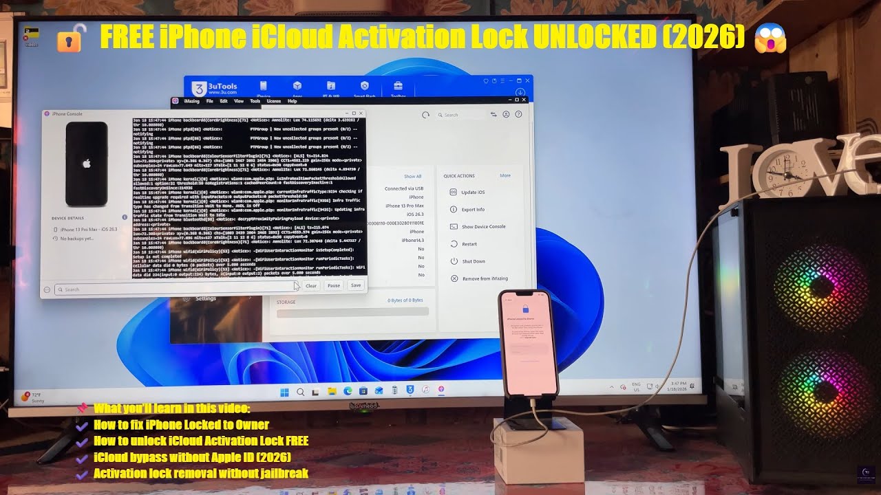 🔓 FREE iPhone iCloud Activation Lock UNLOCKED With Computer (2026) 😱