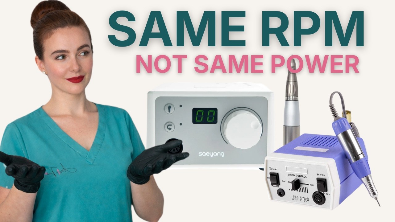JSDA JD700 vs Saeyang K35 Nail Drill Comparison | Same 30,000 RPM – Not the Same Power