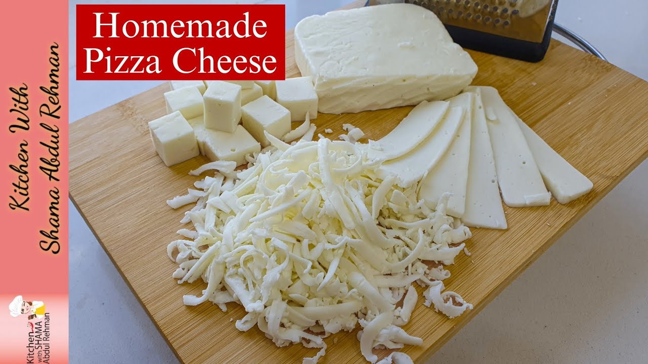 Low Cost Homemade Pizza Cheese Recipe | How To Make Pizza Cheese At Home | Kitchen With Shama