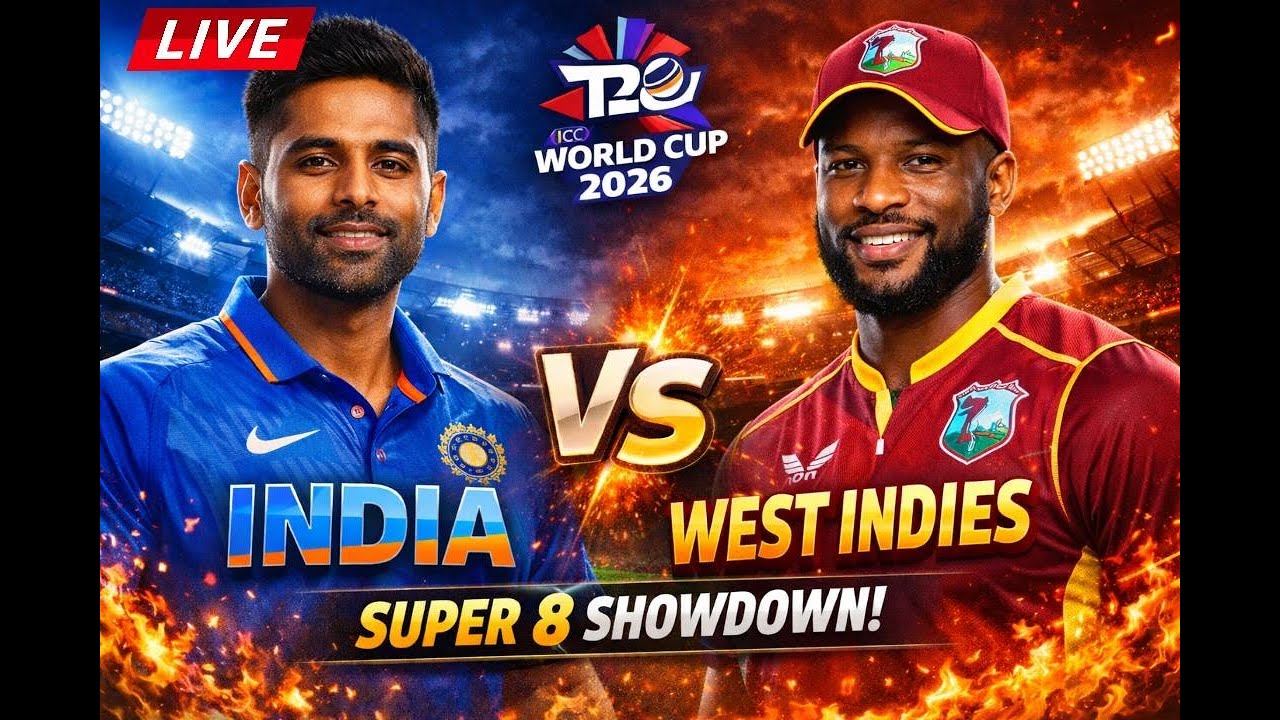 🔴LIVE : INDIA VS WEST INDIES T20 WORLD CUP SUPER 8