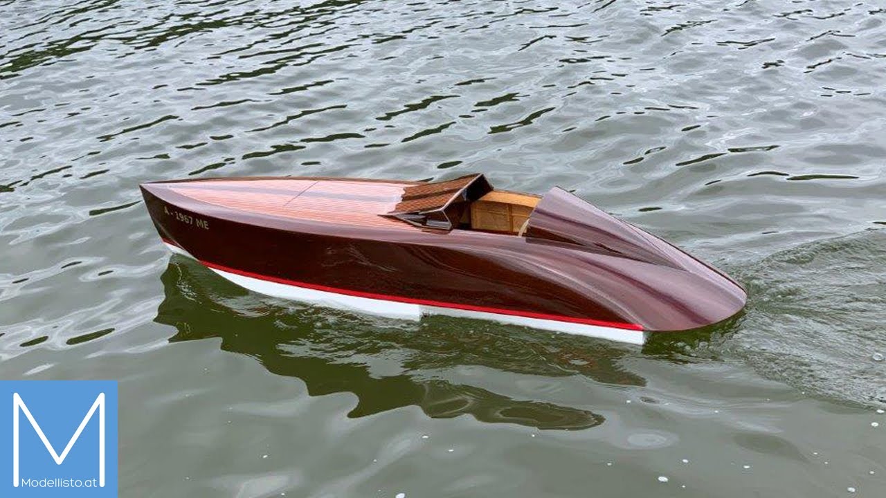1/3 Alzeder RC-Edelholzboot Erstfahrt
