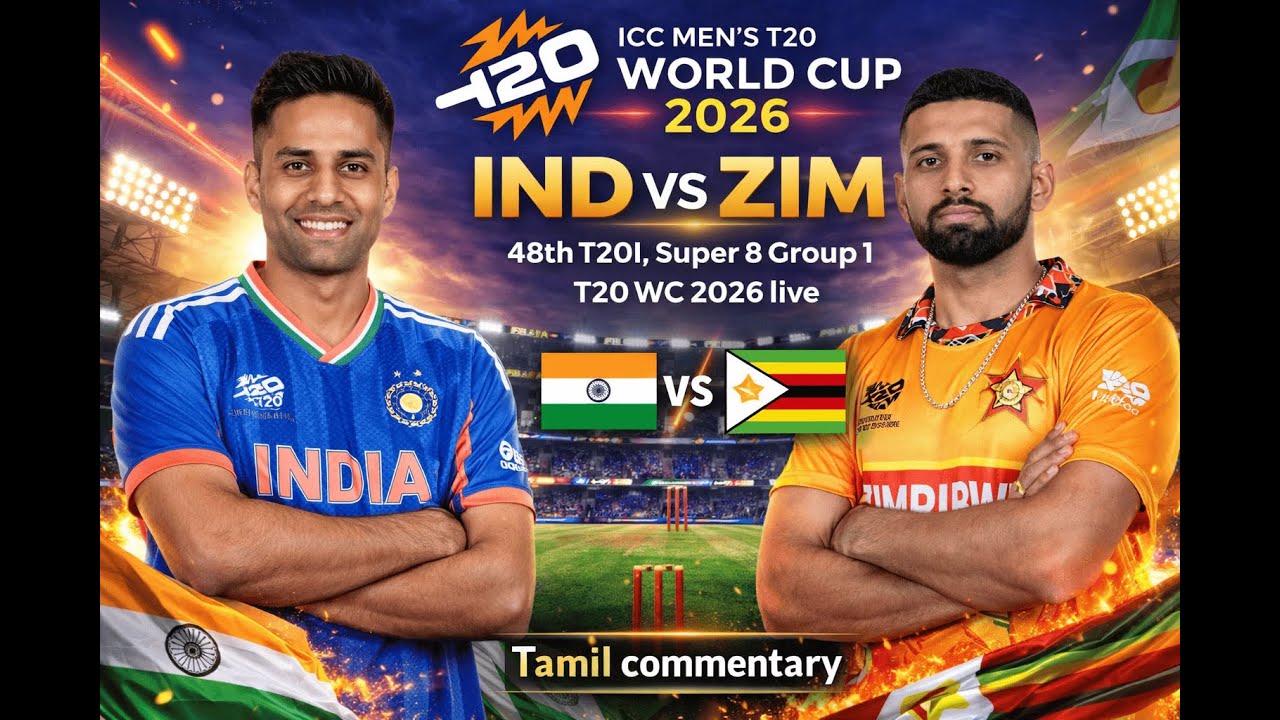 IND vs ZIM Super 8 Match Live, T20 World Cup | India vs Zimbabwe  Live | Tamil commentary Live Crick