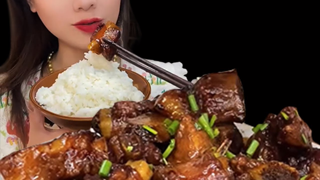 EATING CHINES FOOD | Home Cooked Meal - Sweet and sour pork ribs