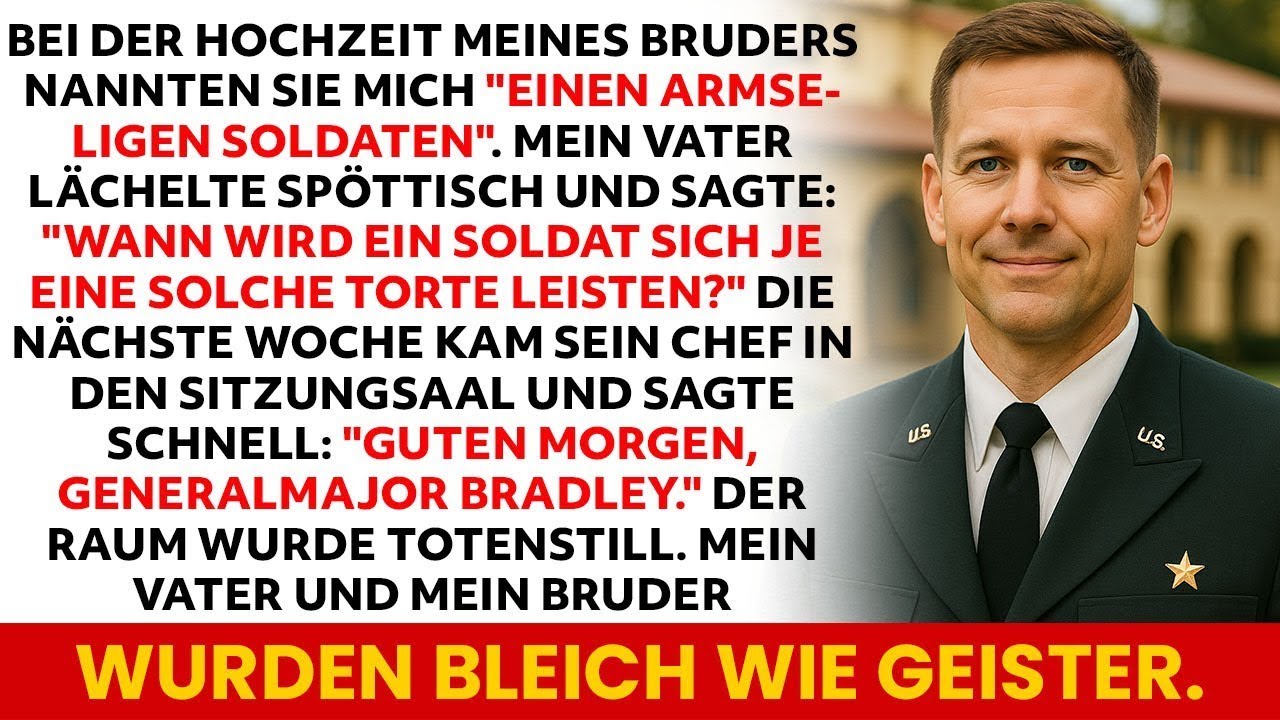 Auf der Hochzeit meines Bruders nannte mich mein Vater ‘einfacher Soldat’ – Dann trat sein Chef ein…
