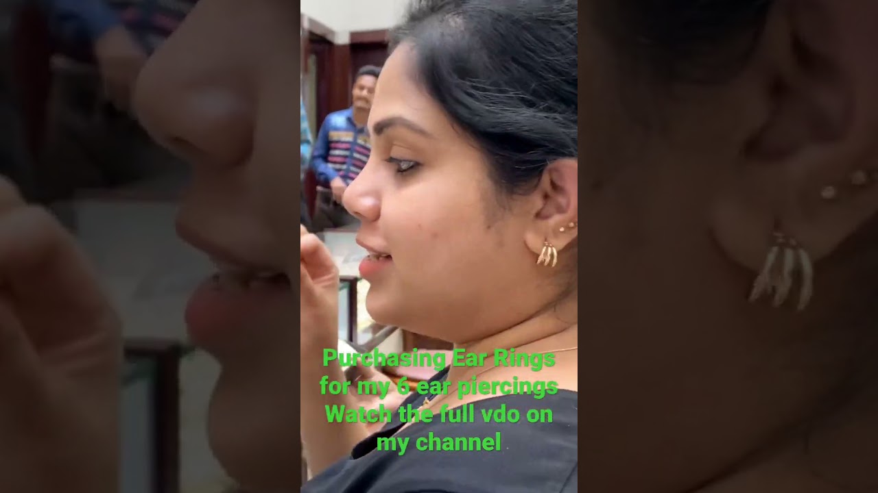 Ear piercings Malayalam#Gold purchase #ear #multiple ear piercings