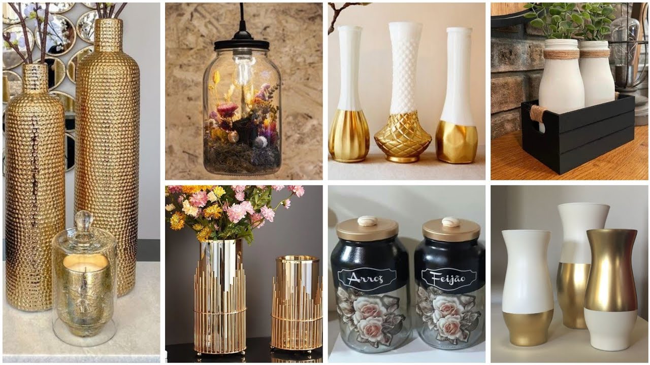 أفكار💡لديكور البيت✨ ابدعي ديكورات لبيتك بأقل تكلفة #craft #diy #ideas #home #افكار #برطمانات