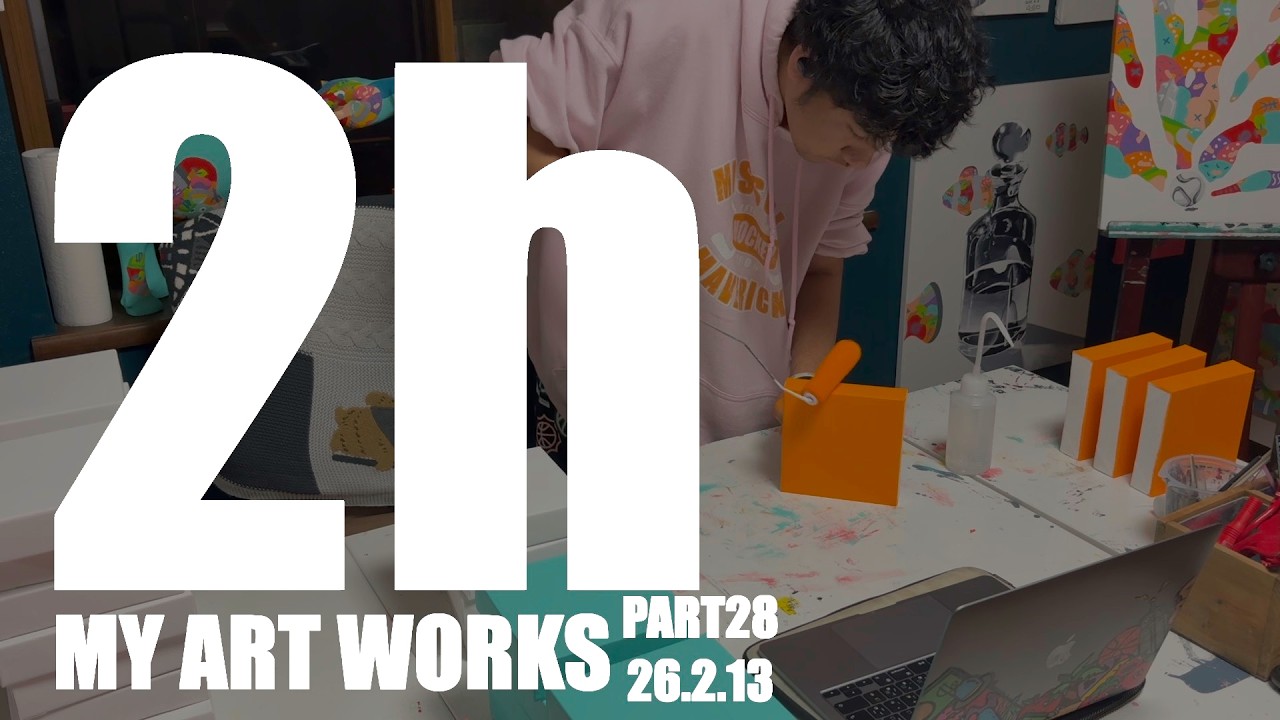 MY ART WORKS PART28 2hours(1h-10min-1h) with chill music[26.2.13][For Create,Study or Work]