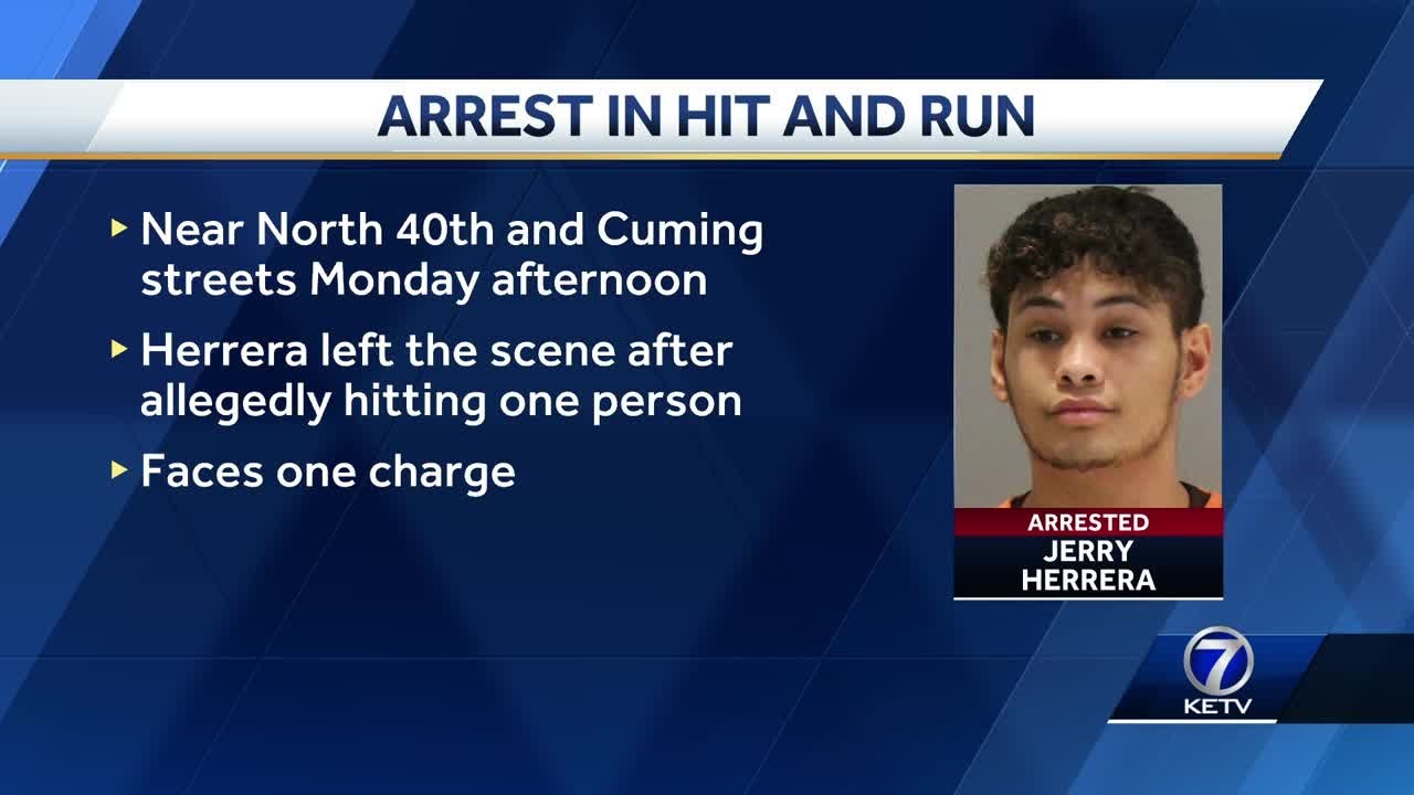 Omaha police arrest 27-year-old man for allegedly hitting pedestrian and driving off