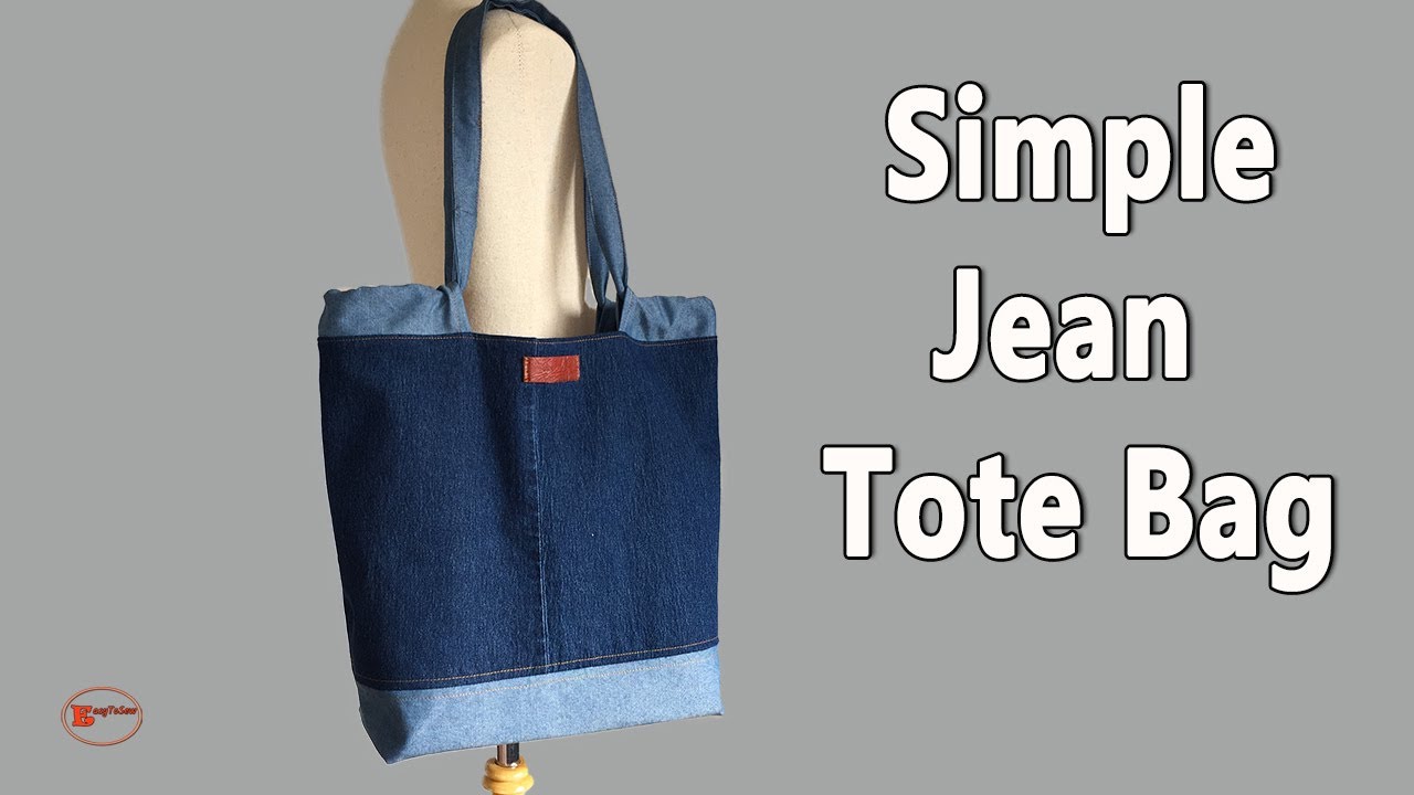 DIY TOTE BAG | JEANS BAG DIY | RECYCLE JEANS INTO BAGS |EASY JEANS BAG | DIY BAG SEWING