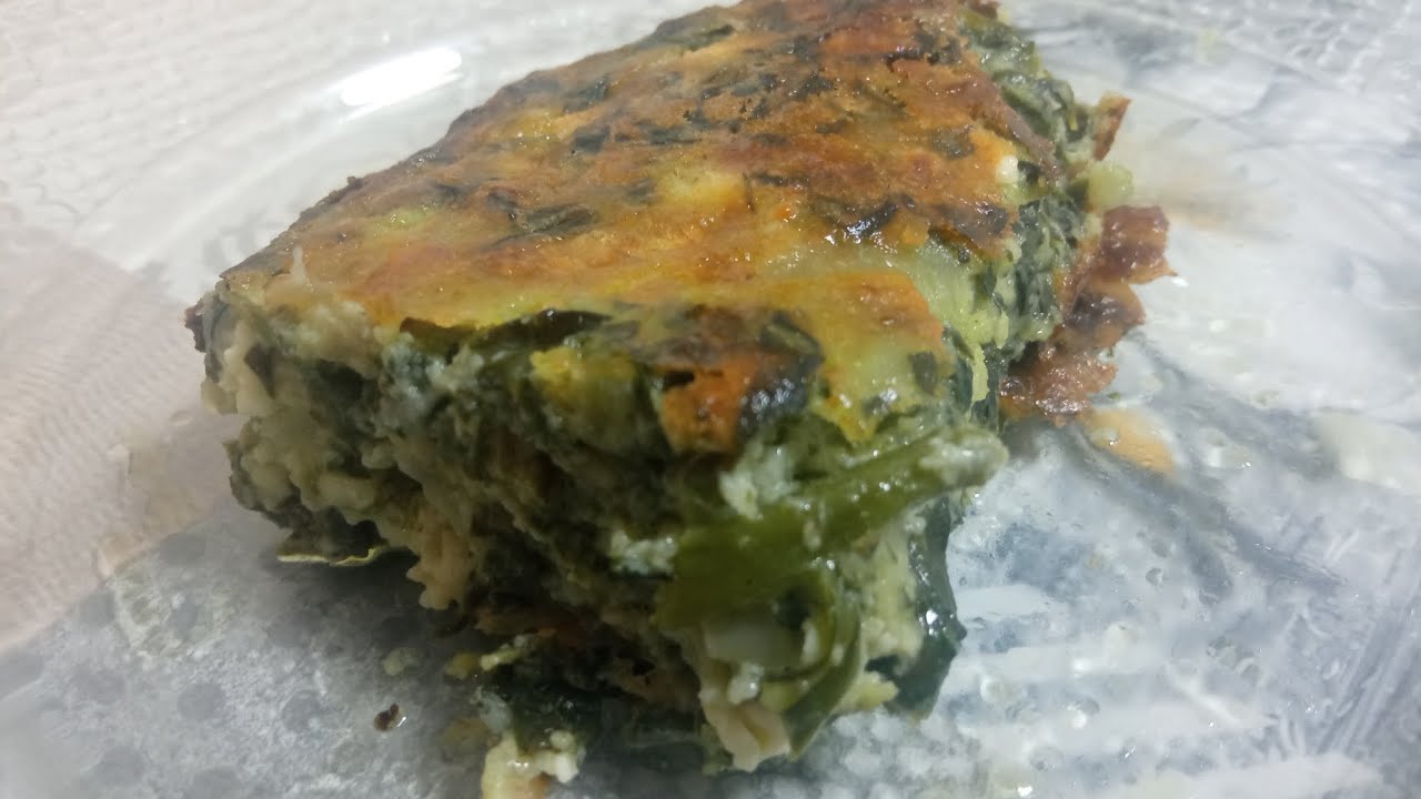 פשטידת תרד עם גבינות
