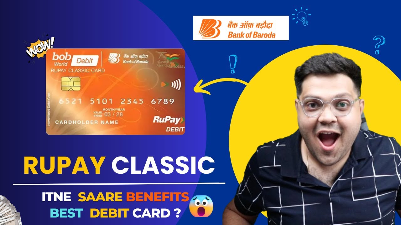 Bank of Baroda Rupay Classic Debit Card Full Details 2025 🔥 | Benefits & Features