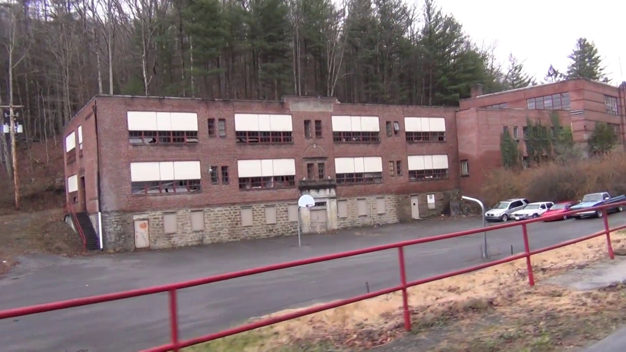 The abandoned Bramwell High School in Bramwell, WV 