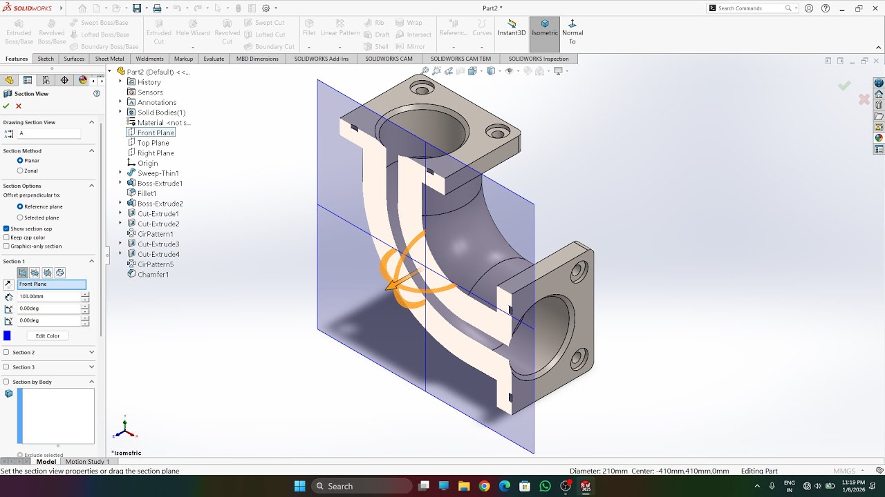 SolidWorks Tutorial for beginners | How to design 2