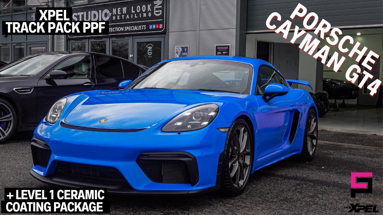 Brand New Shark Blue Porsche GT4 in for Xpel Track Pack PPF + Ceramic Pro Coatings!