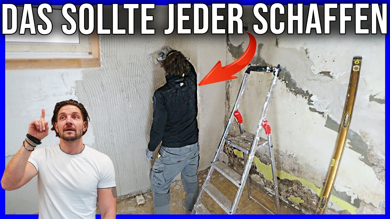 Wand mit Gewebe verputzen / 50&sup2; renovieren Tag 3