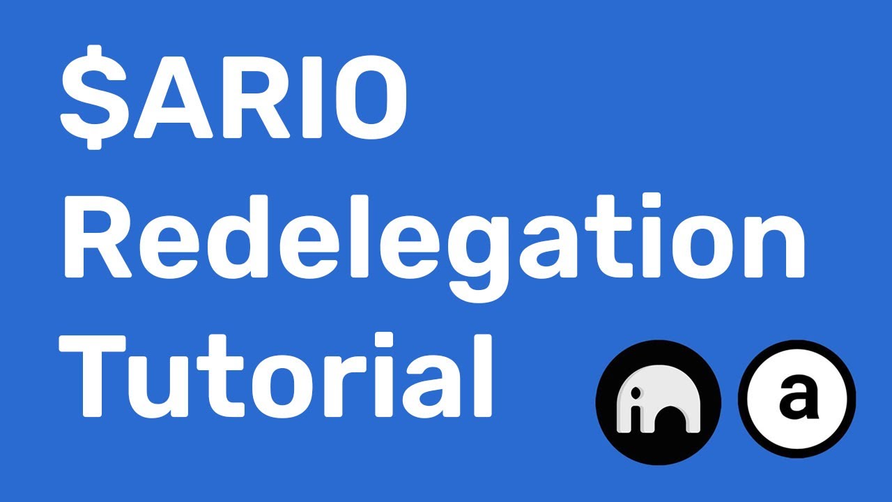 $ARIO Redelegation Tutorial | Optimize Your Rewards
