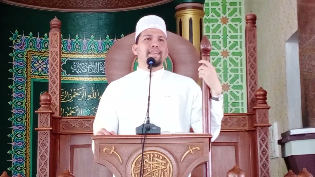 Tgk Baidarus  " AMANAH YANG DIBEBANKAN KEPADA MANUSIA " khatib Di Masjid Besar Al furqan Kota Juang.