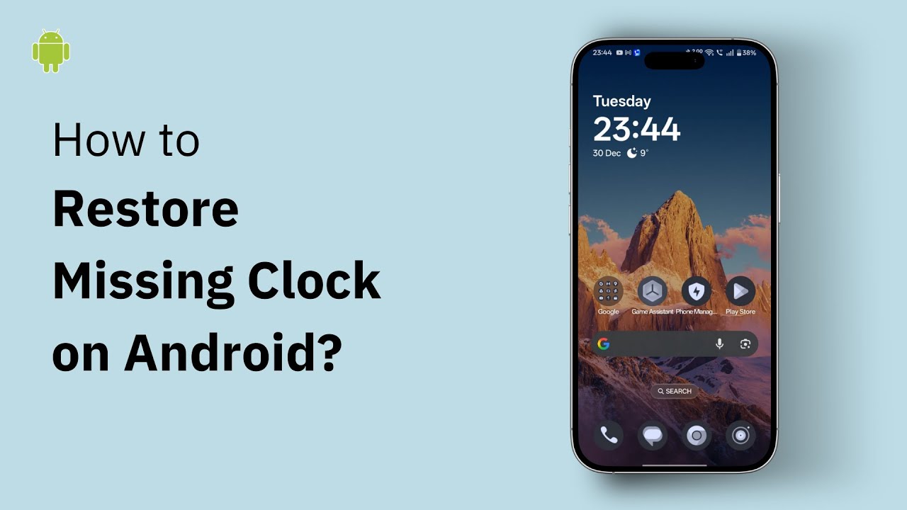 How To Restore Missing Clock On Android Phone - Step By Step