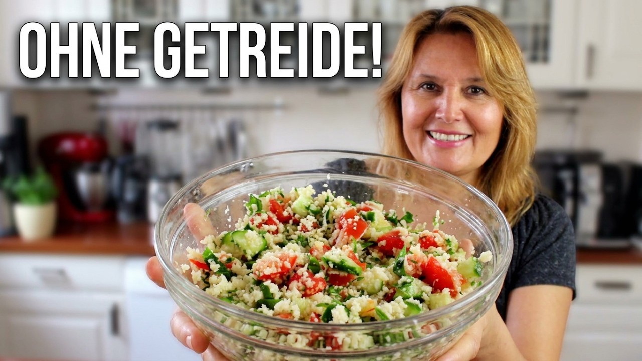 Leckerer BLUMENKOHL-COUSCOUS-SALAT roh-vegan, low carb, Kisir, Tabouleh, Canans Rezepte