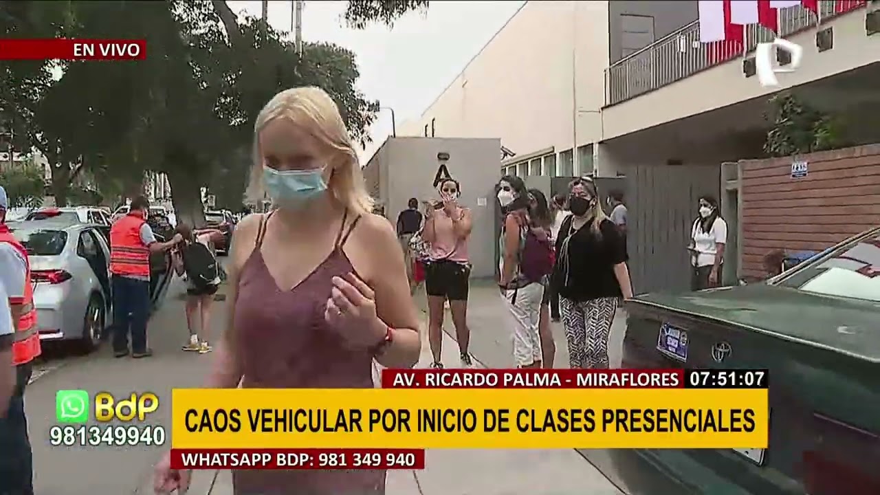 Miraflores: reportan gran congestión vehicular por inicio de clases presenciales (2/2)