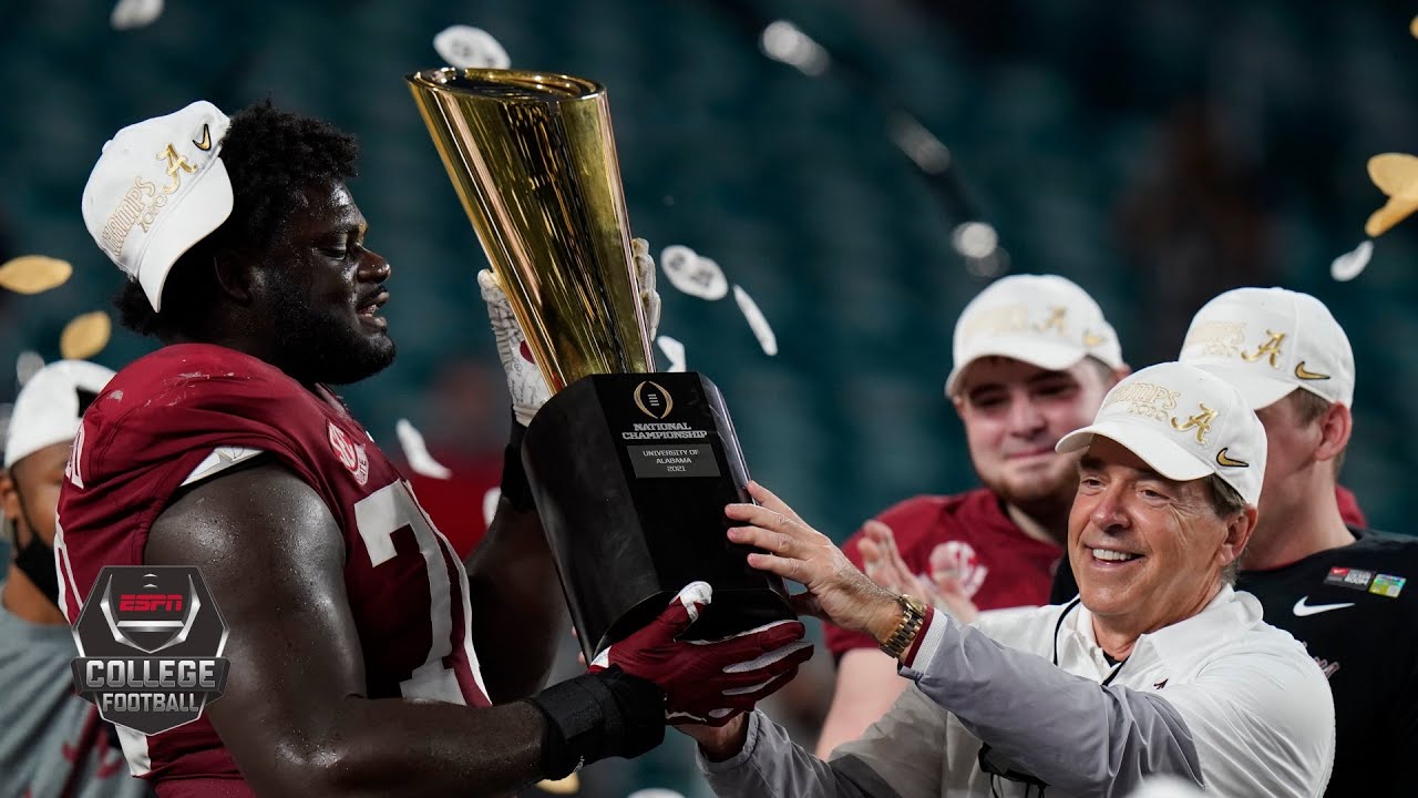 Alabama's 2021 College Football Playoff National Championship Game trophy presentation | ESPN