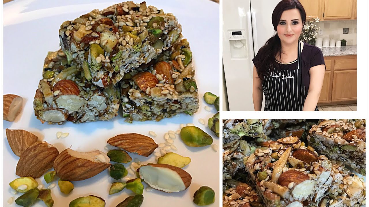 حلو اللوزيه 😋 حلو مشكل يالوز 😂 Healthy almond bars