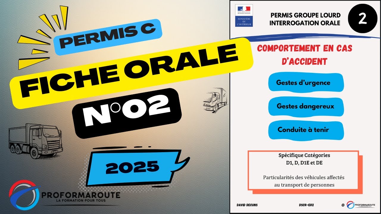 Fiche orale n°2 - Comportement en cas d'accident - Permis C