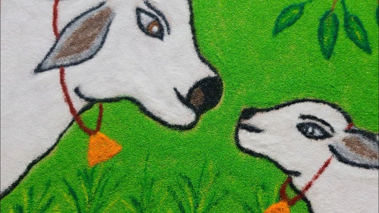 Vasubaras  rangoli design/ वसुबारस रंगोली