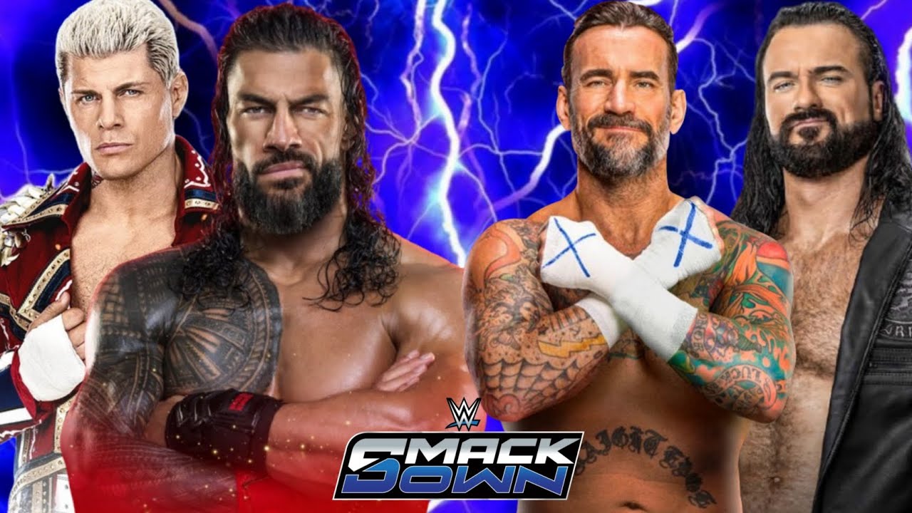Wwe Roman Reigns & Cody Rhodes Vs Cm Punk & Drew Mcintyre #wwe