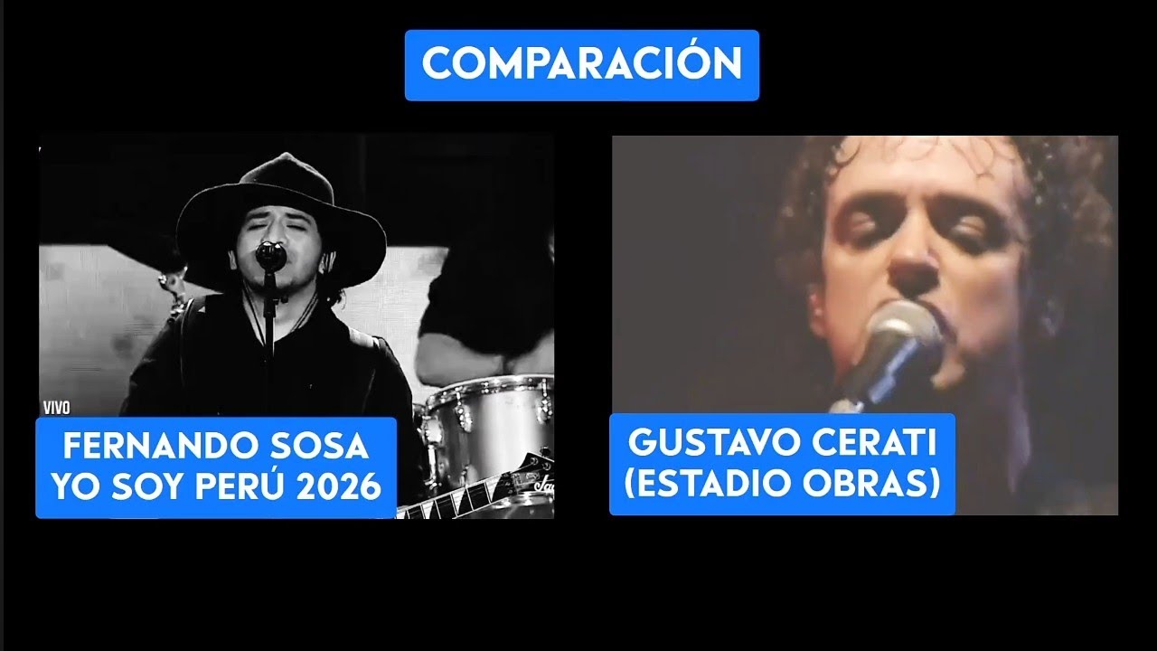 Fernando Sosa como Gustavo Cerati ▪︎ Comparación 