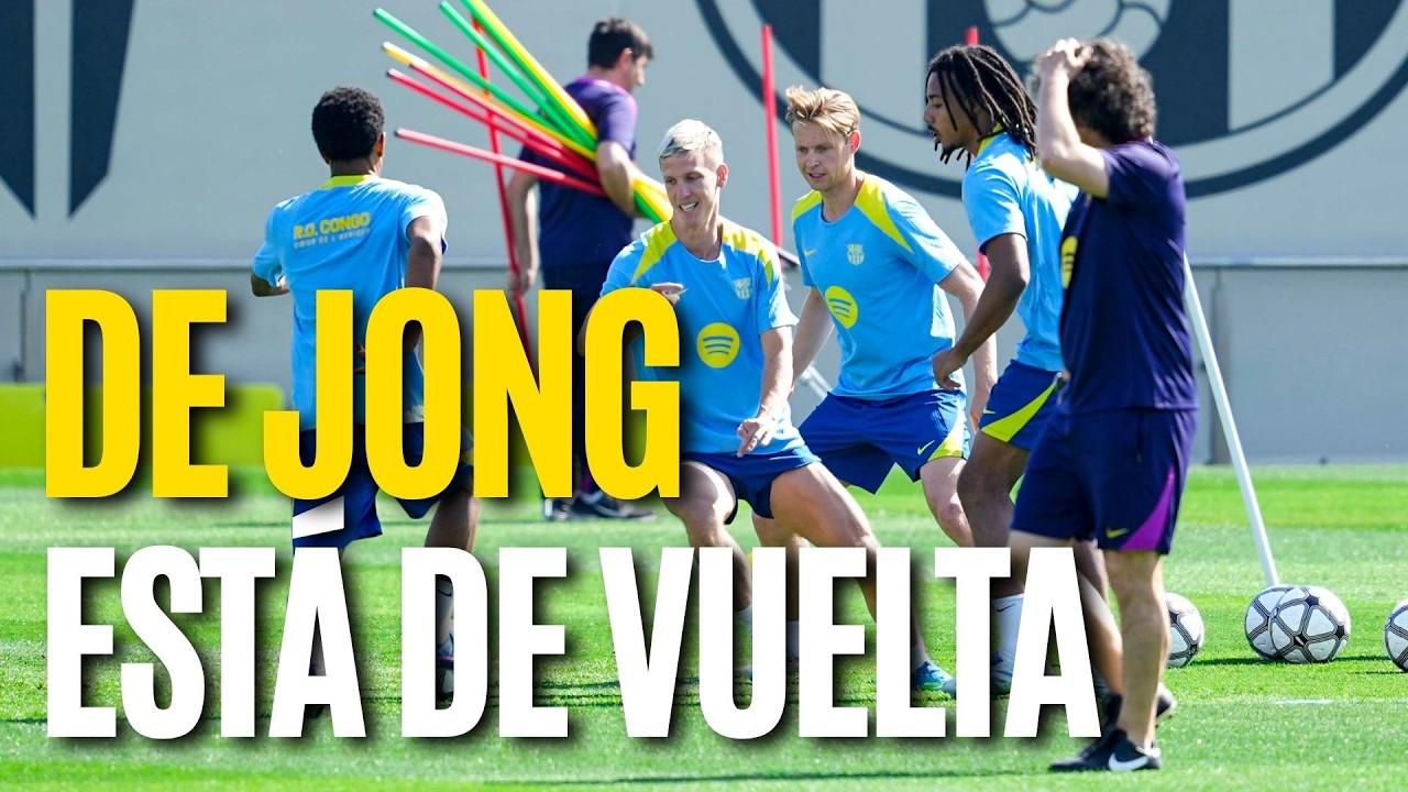 &iexcl;DE JONG EST&Aacute; de VUELTA!, se ejercita con todos otra vez y su regreso, m&aacute;s cerca/ ENTRENO BAR&Ccedil;A