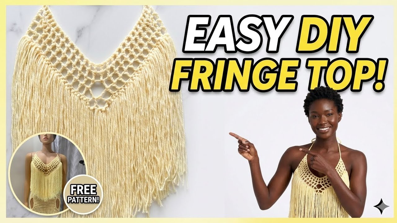 How to Crochet a Fringe Halter Top | Beginner Friendly Step-by-Step Tutorial