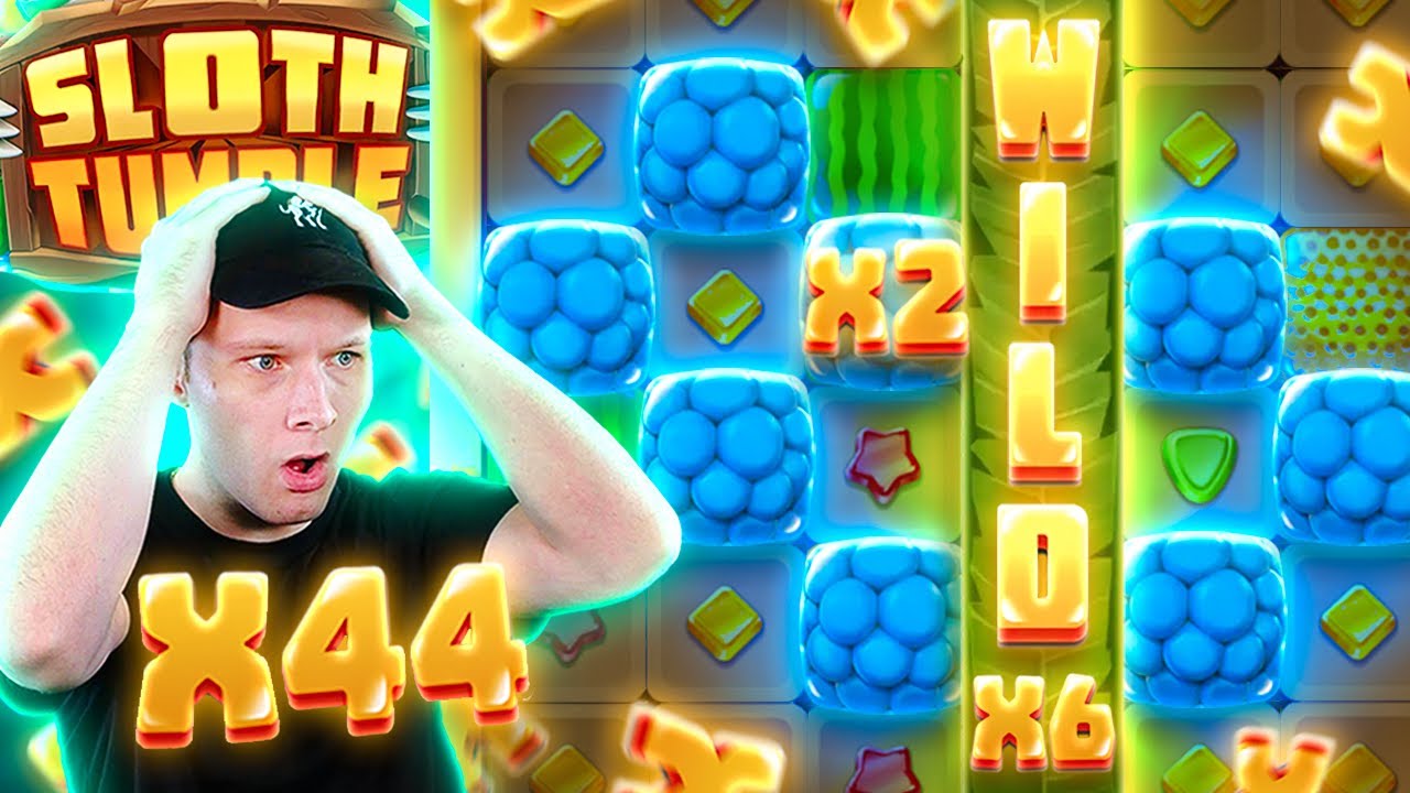 i tried the NEW SLOTH TUMBLE slot and got this INSANE BONUS!!