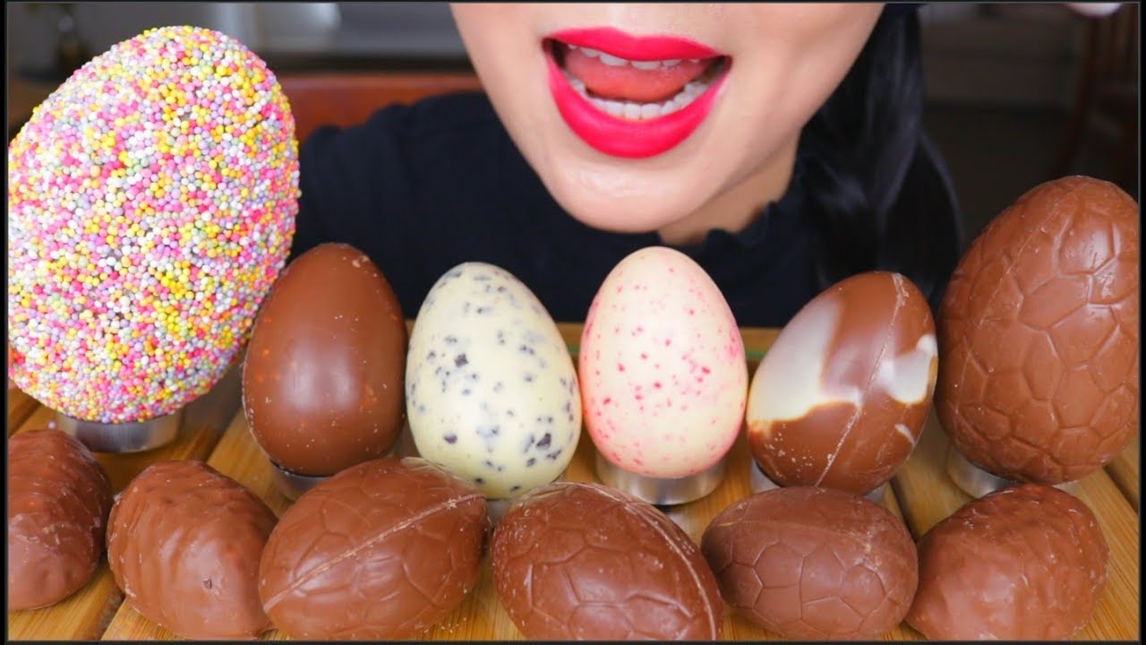 ASMR CHOCOLATE EGGYS EASTER EGGS | DESSERT EATING SOUNDS
