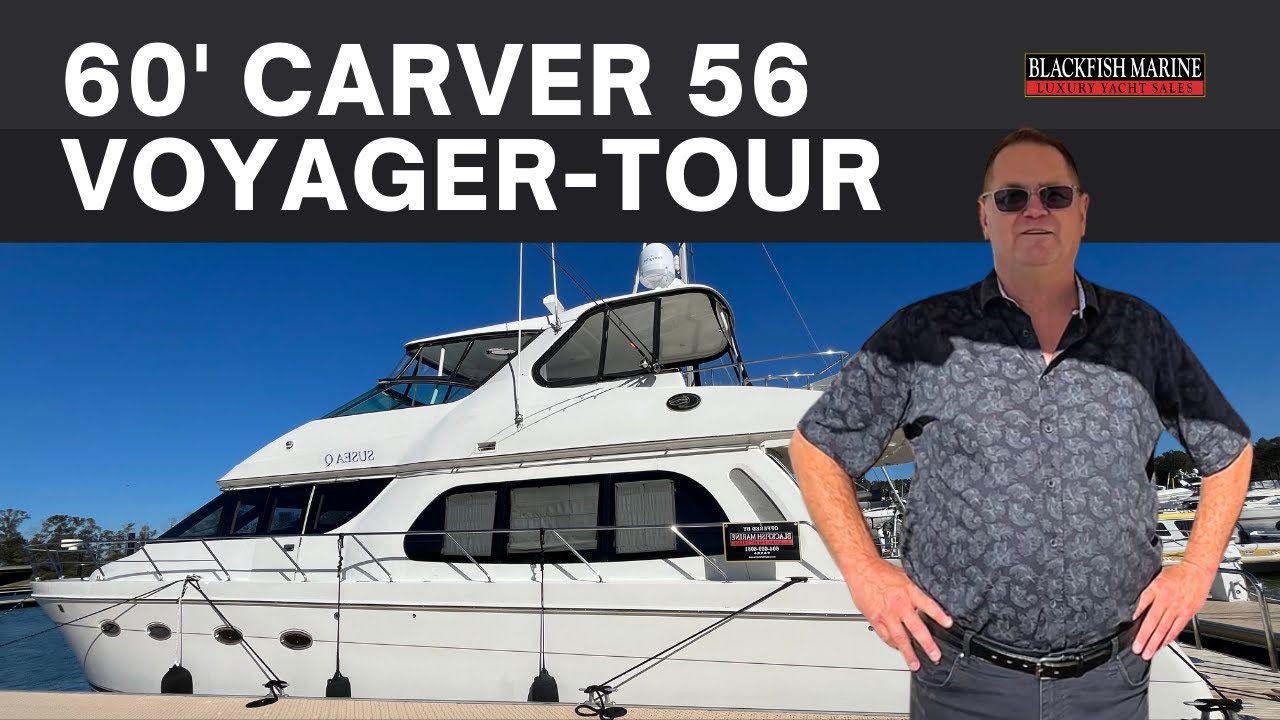 60' Carver 56 Voyager (2005) Full video tour
