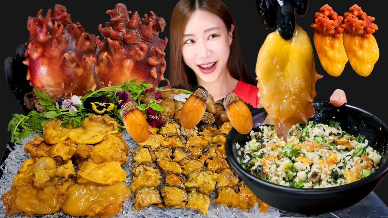 봄향 바다향🏵️🌊가득 초대왕 멍게 + 미더덕회  먹방 (ft. 멍게미더덕 비빔밥) Giant Sea squirt Sashimi +Raw Water Sea Squirt Mukbang