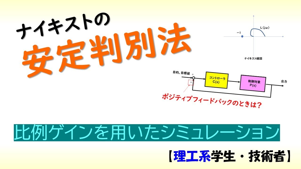 ナイキストの安定判別法 (一巡伝達関数01)【工学】✅伝達関数 part 4