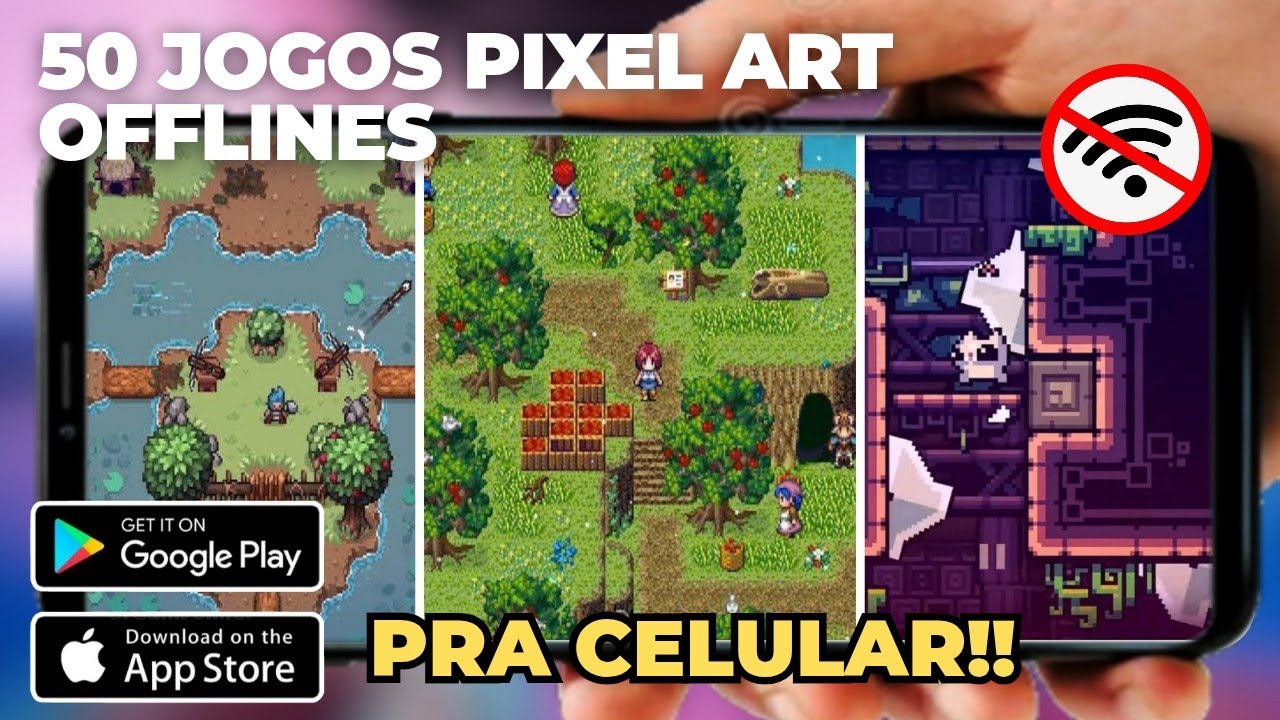 Saiu 50 jogos pixel art offlines pra celular 📲🙀
